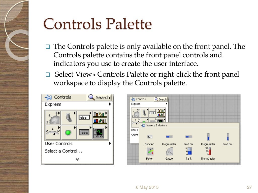 Virtual instrumentation (LabVIEW)
