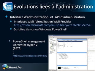 Virtualisation de Machines avec Windows Hyper V