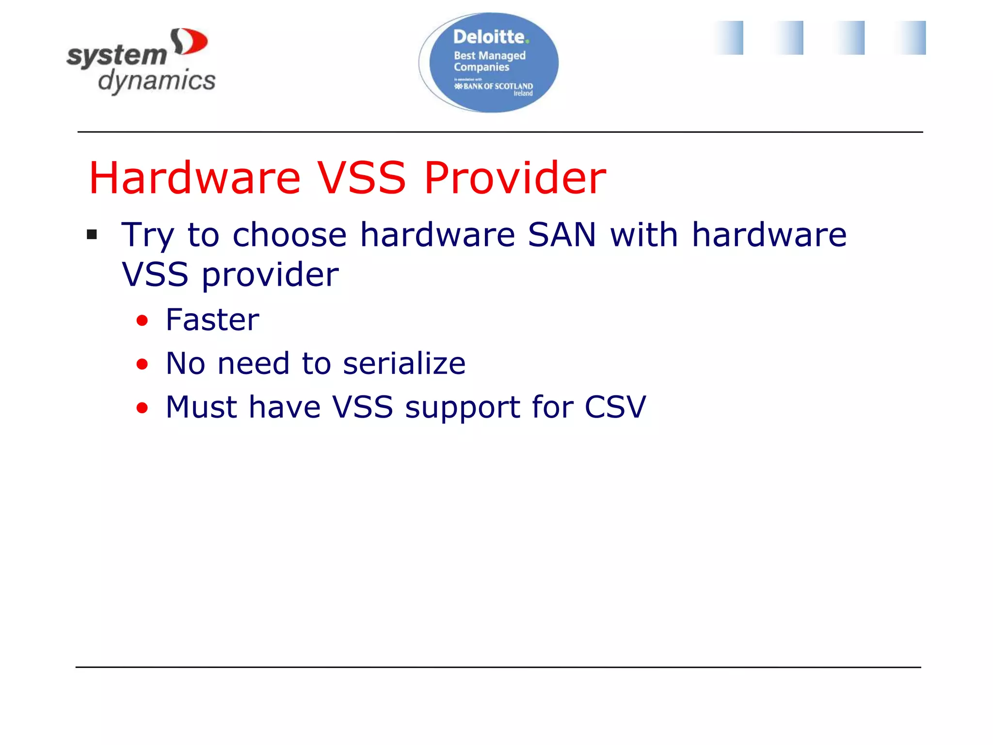 Storage Level Backup