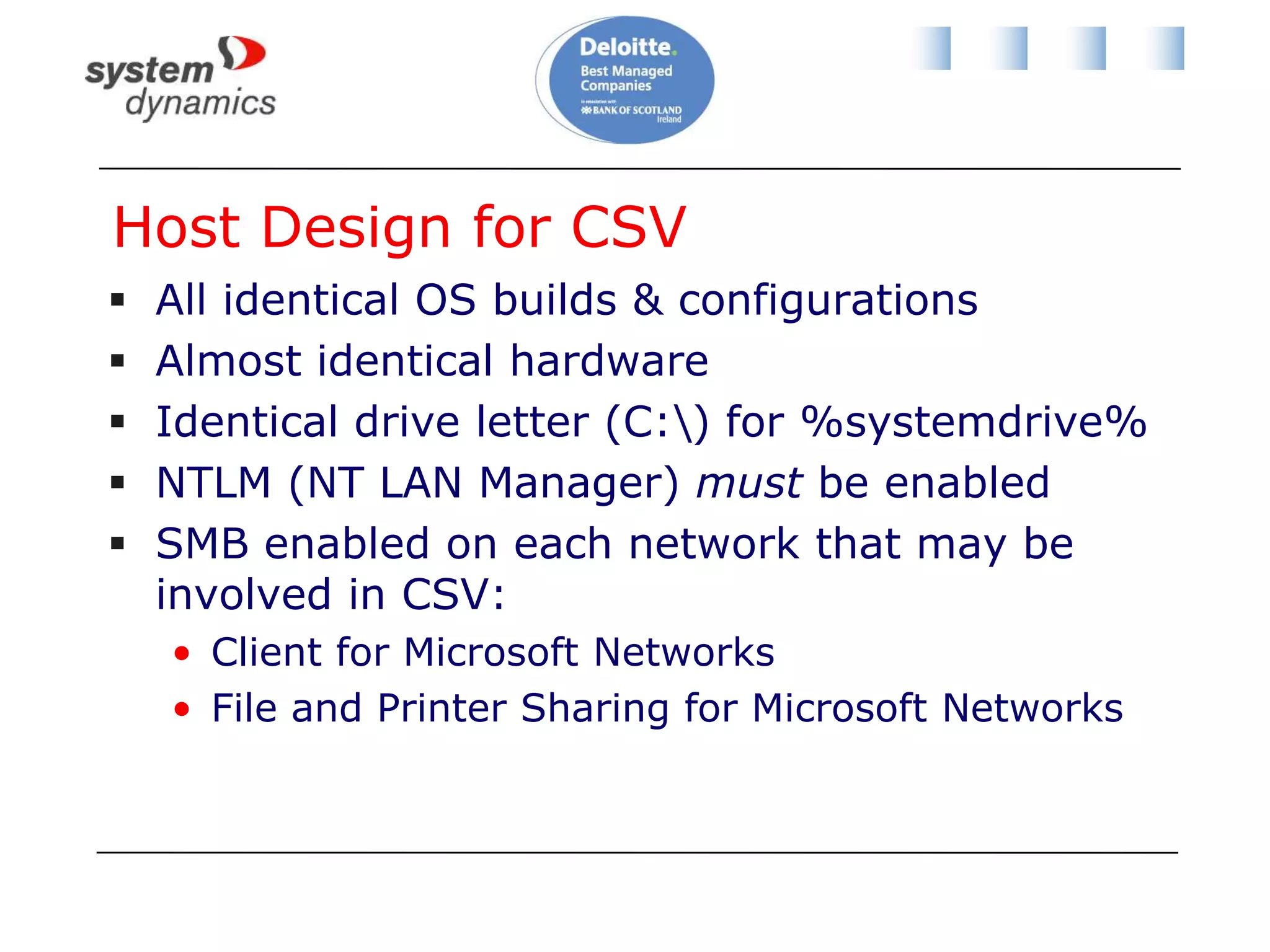 Linux & VSSVSS is a feature of WindowsNo Linux support for VSSCompatible Windows VMs suffer no downtimeTwo optionsStop VM, backup, start VM (requires scripting)Treat the Linux VM as a “physical” serverDon’t backup at storage level