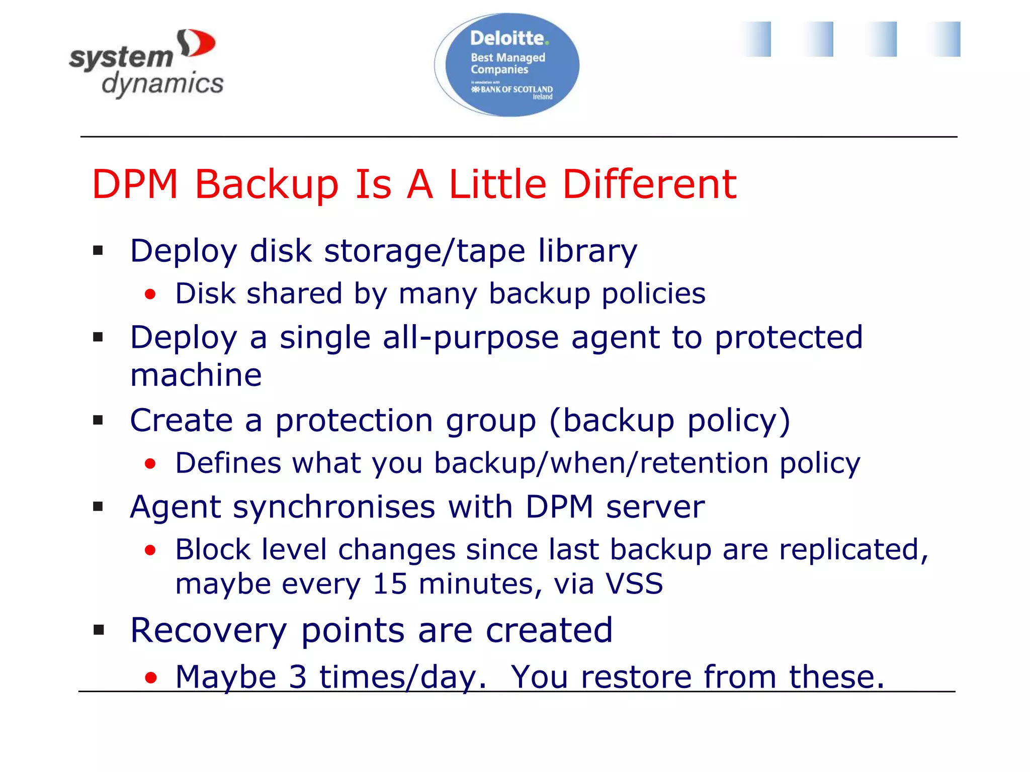 Introducing DPM 2010