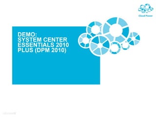 System center overviewMatt McSpiritPartner Technology AdvisorMicrosoft UKhttp://www.mattmcspirit.co.uk | http://twitter.com/mattmcspirithttp://virtualboytv.com | matt.mcspirit@microsoft.com
