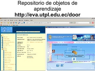 Repositorio de objetos de aprendizaje http://eva.utpl.edu.ec/door 