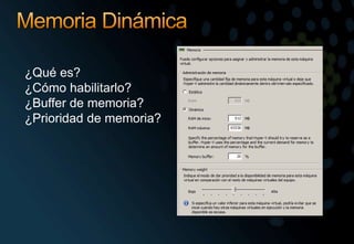 Memoria Dinámica ¿Qué es?¿Cómo habilitarlo?¿Buffer de memoria?¿Prioridad de memoria?
