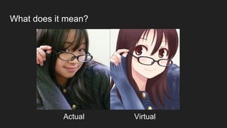 What does it mean?
VirtualActual
 