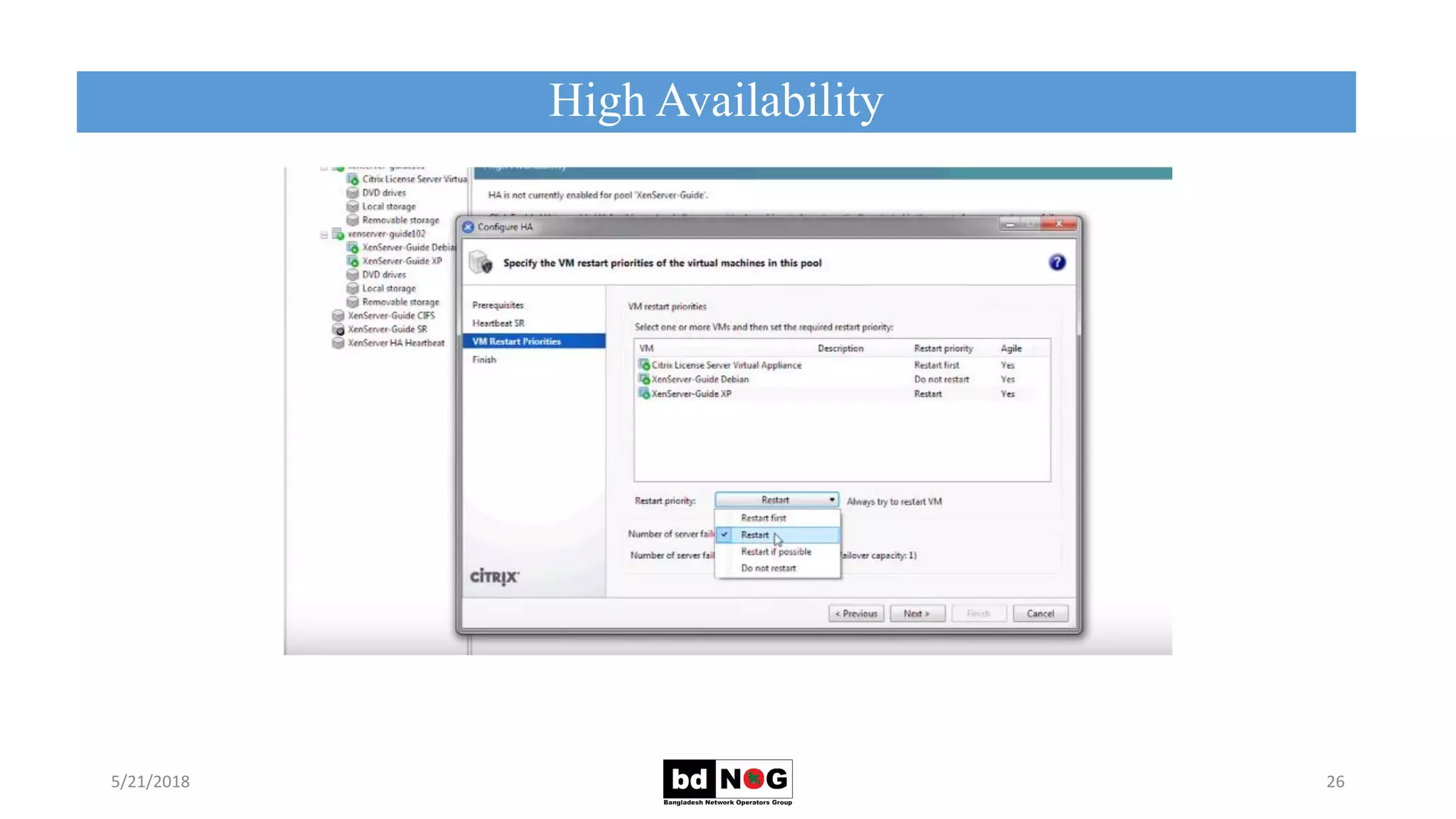 High Availability
5/21/2018 26
 