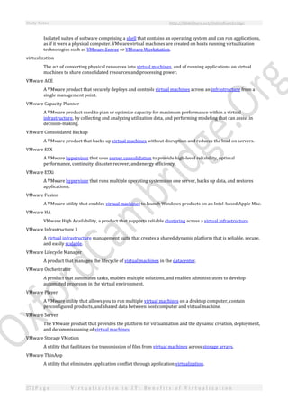 Virtualization - An Introduction (Study Notes) | PDF