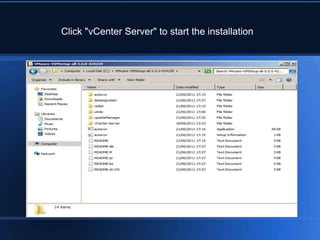Click "vCenter Server" to start the installation
 