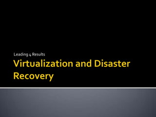 Virtualization and Disaster Recovery Leading 4 Results 
