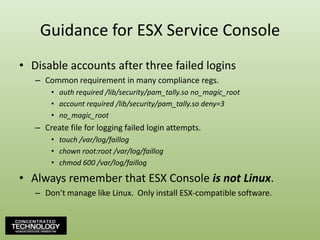 Physical EnvironmentMore processors is betterHost physical RAM (more is better)Minimum 512 GB for primary partition reqt’s +300 MB for Hyper-V reqt’s + Σ (Assigned vRAM/VM + 32 MB +8 MB for each 1 GB RAM over 1GB)Never overload a serverThis relates to both processor utilization and memory.RAM in Hyper-V cannot be shared between VMs.  Thus allocated RAM == actual RAM.This is different than VMware behavior.Plan for expansion.  Plan for failover.  (N+1)127