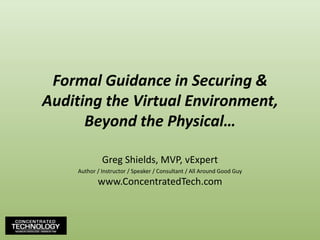 Guidance for VMX File CustomizationDisable Remote Copy/Paste Operations between Guest OS and Remote ConsoleCan be used as vector for data leakage.  Typically unsecured.isolation.tools.copy.disable = TRUEisolation.tools.paste.disable = TRUEisolation.tools.setGUIoptions.disable = FALSEPrevent Log OverflowVM logs to VI datastore can overflow log space. Set rotation size and count of logs to keep.log.rotatesize = 100000log.keepOld = 10