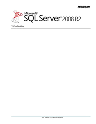 Microsoft SQL Server - Virtualization Datasheet