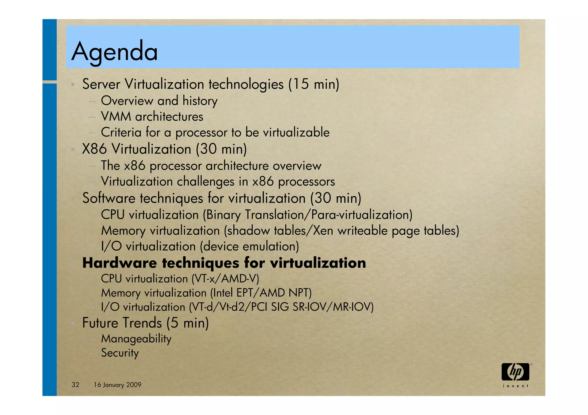 virtualization tutorial at ACM bangalore Compute 2009