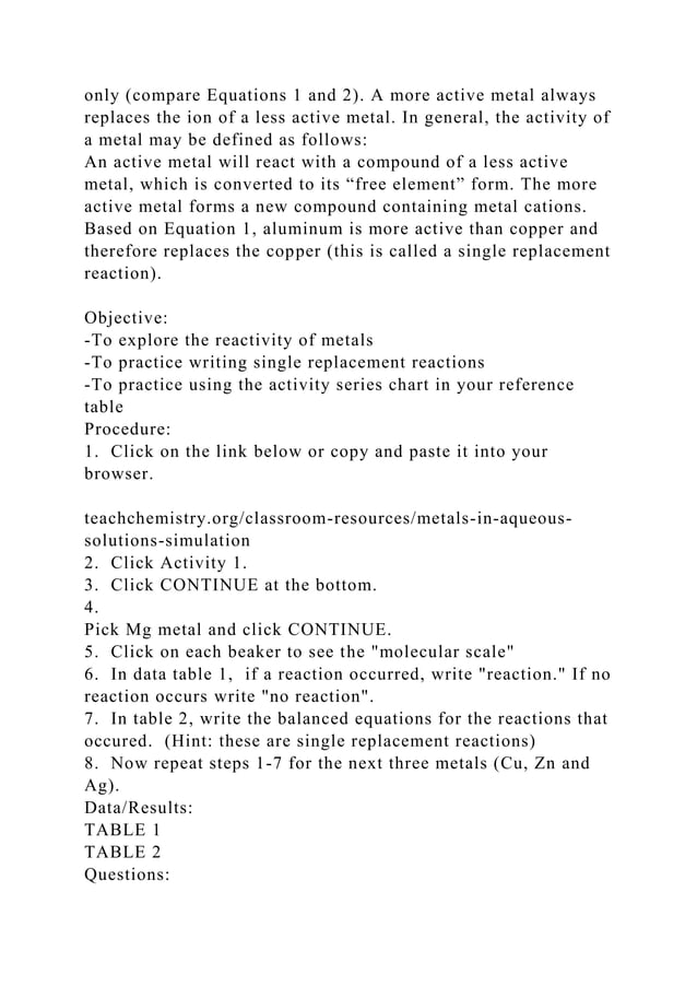 Virtual Lab Act﻿iv﻿ity SeriesBackground The usefulness of me