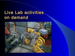 Live Lab activities
on demand

 