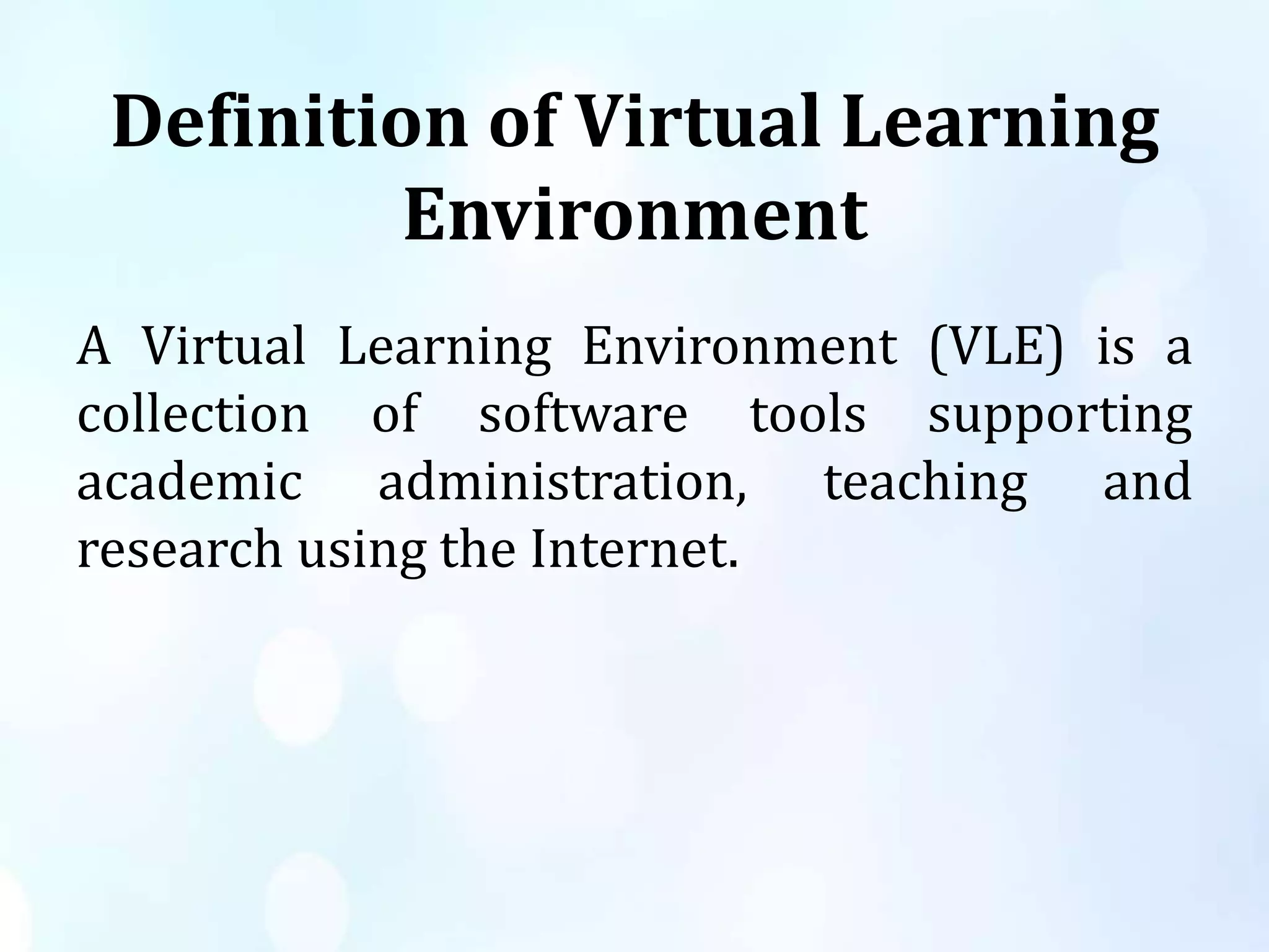 Virtual Learning Environment | PPTX