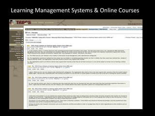 Learning Management Systems & Online Courses
 