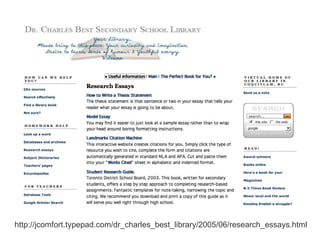http://jcomfort.typepad.com/dr_charles_best_library/2005/06/research_essays.html 