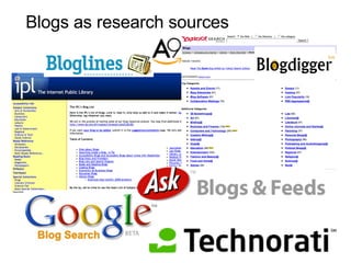 Blogs as research sources 