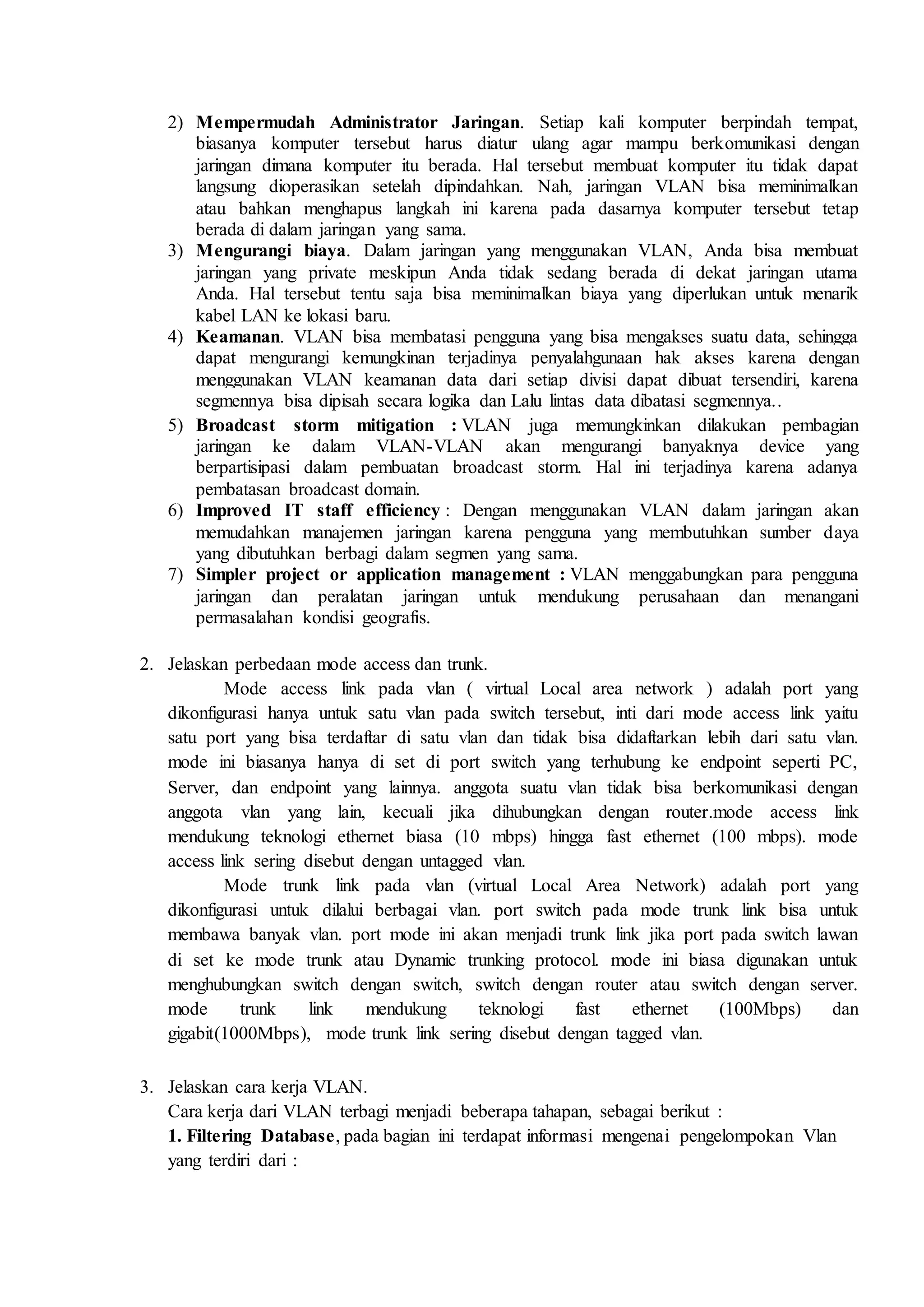 Virtual Local Area Nnetwork (VLAN)