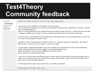 Test4Theory
Community feedback
 