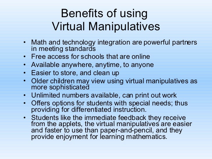 Virtual Manipulatives