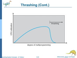 9.45 Silberschatz, Galvin and GagneOperating System Concepts – 8th
Edition
Thrashing (Cont.)
 