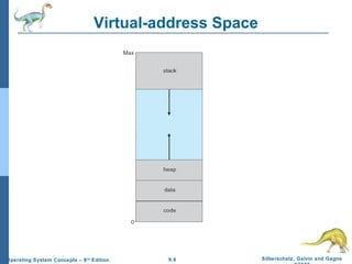 9.6 Silberschatz, Galvin and GagneOperating System Concepts – 8th
Edition
Virtual-address Space
 