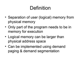 Comprehensive Overview of Virtual Memory Management Techniques in ...
