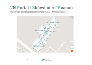 VN Portal / Sidewinder / Beacon
Pre-selected locations proposed in Vancouver, B.C. – Metropolis Level 1
3131
 