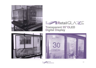 RetailGLA E
Transparent 55”OLED
Digital Display
14
 