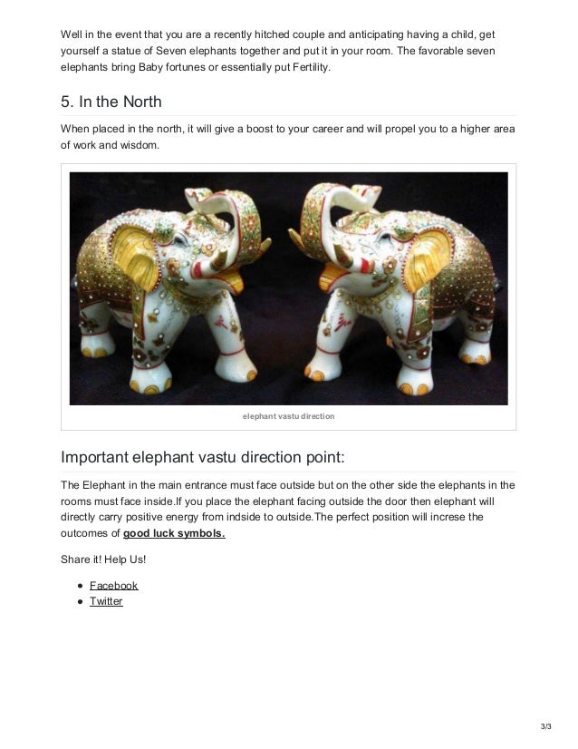 What Is Elephant Vastu Direction For Wealth