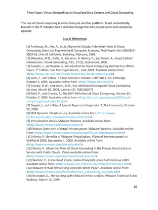 Virtualized Networking in Virtualized Data Center and Cloud Computing | PDF