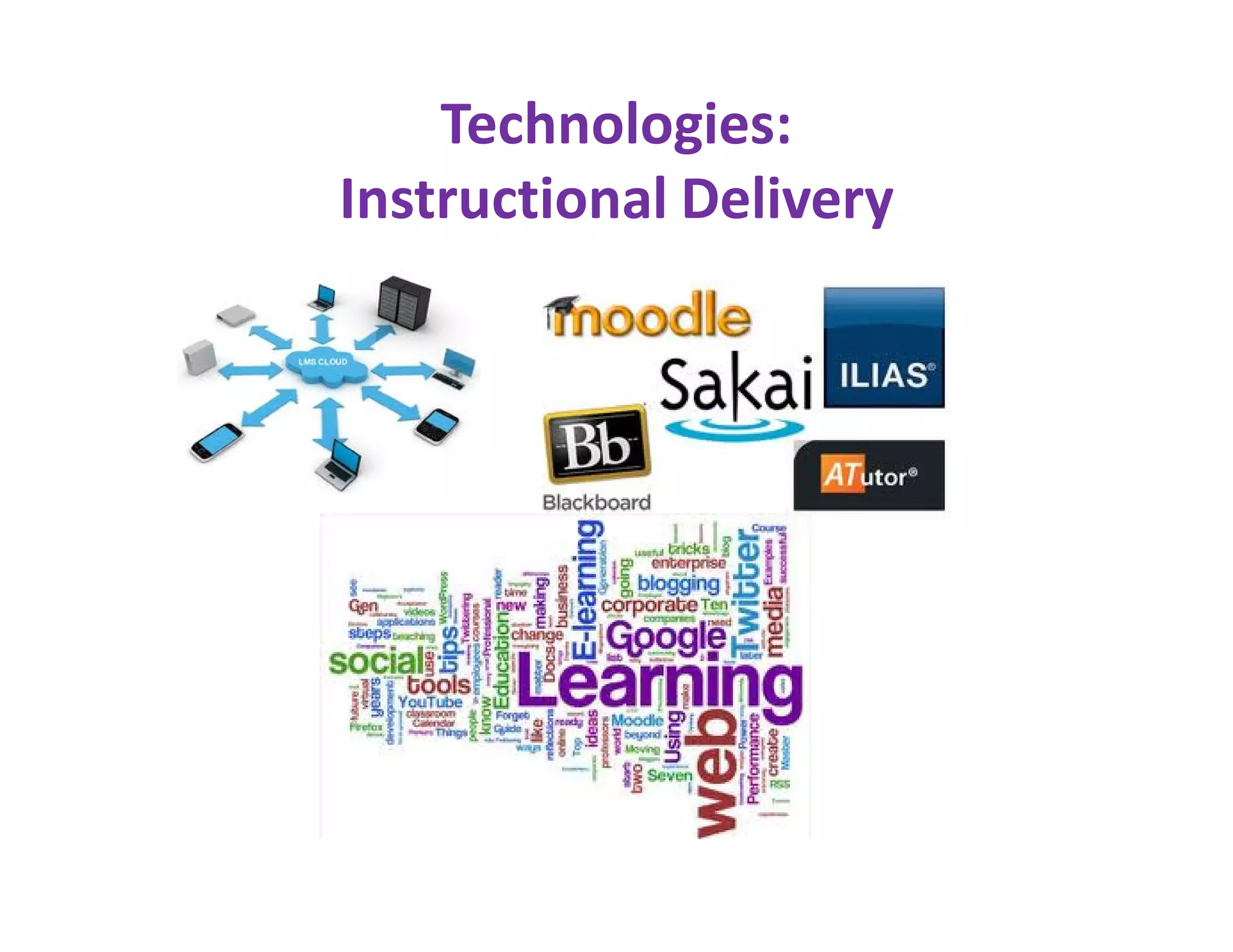 Technologies:
Instructional Delivery
 