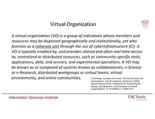 Virtual Organizations 2.0: Social Constructs for Data-centered Collaborative Discovery