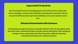 Improve Your Business Growth With Virtual Queue Management System | PDF