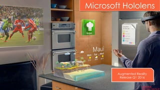 Microsoft Hololens
Augmented Reality
Release Q1 2016
39
 