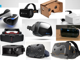 State of the art
• VR Ecosystem emerged
• By 2018 > $5bln. market
• Dozens of headsets
• All sorts of input devices
• Cont...
