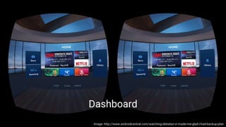 Dashboard
Image: http://www.androidcentral.com/watching-debates-vr-made-me-glad-i-had-backup-plan
 