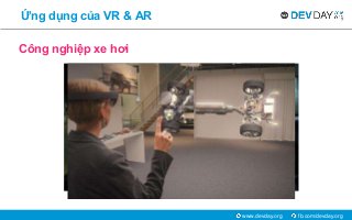 fb.com/devday.orgwww.devday.org
Ứng dụng của VR & AR
Công nghiệp xe hơi
 