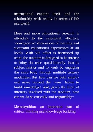 Virtual Reality in Students Education | PDF