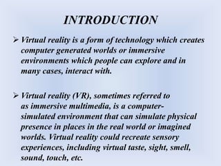 Virtual reality Presentation | PPTX