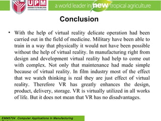 Vr Conclusion Virtual reality and Augmented reality | PPT