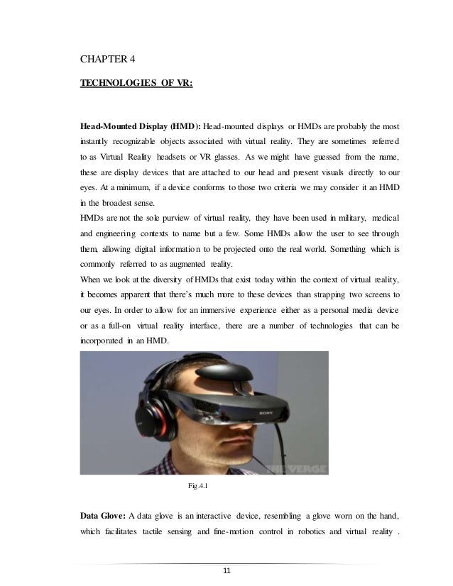 Virtual reality report