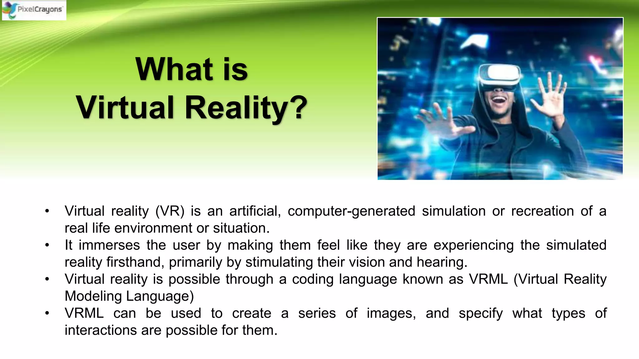 Virtual reality vs. augmented reality PPT