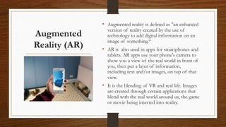 Virtual reality vs Augmented Reality | PPTX