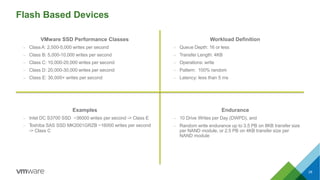 Flash Based Devices
VMware SSD Performance Classes
– ClassA: 2,500-5,000 writes per second
– Class B: 5,000-10,000 writes ...