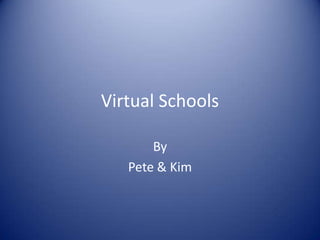 Virtual Schools By Pete & Kim 