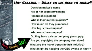 Hot Calling - What do we need to know?
 