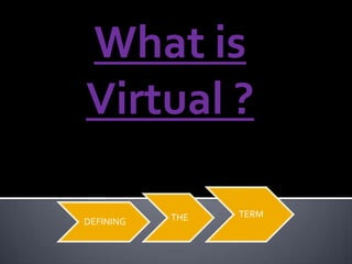What is
Virtual ?

           THE   TERM
DEFINING
 